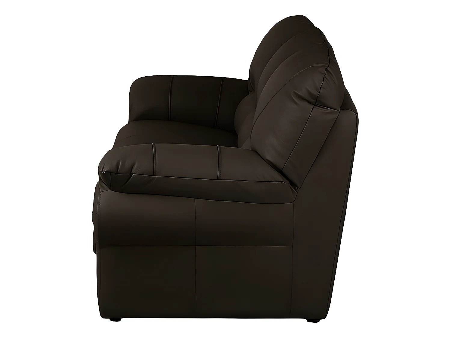 3-zitsbank van Italiaans kalfsleer OSATIS, Prestige-serie, chocoladekleur