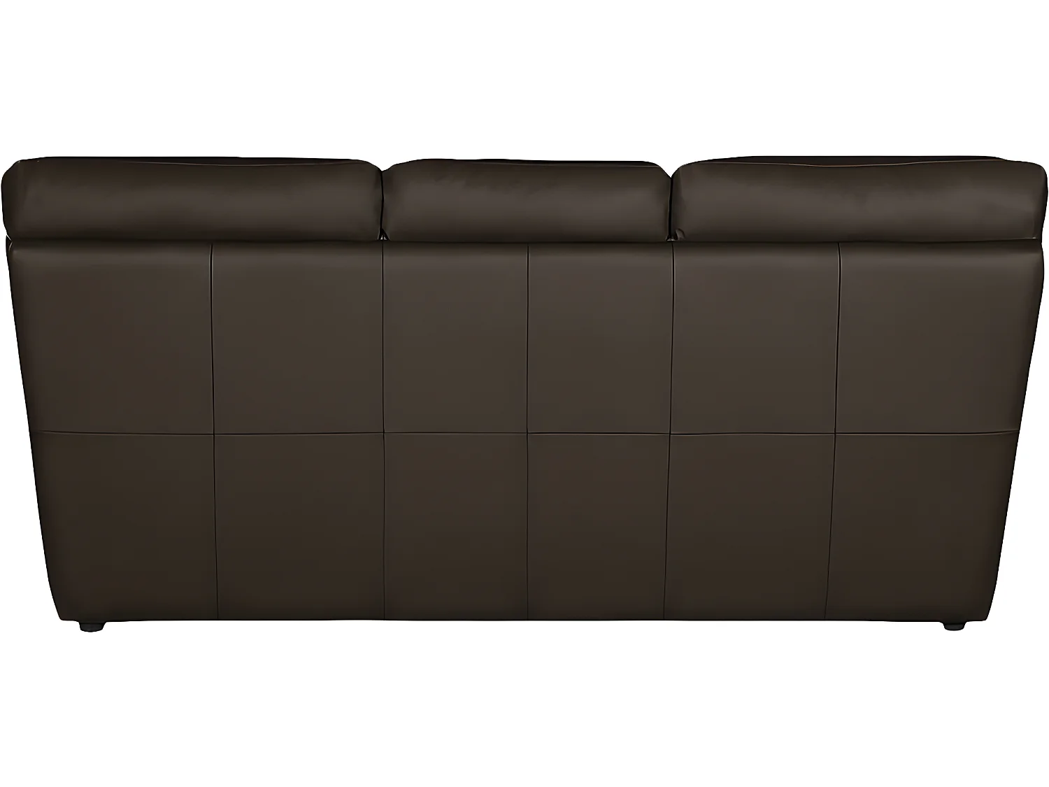 Canapé 3 places en 100% tout cuir italien vachette OSATIS, couleur chocolat