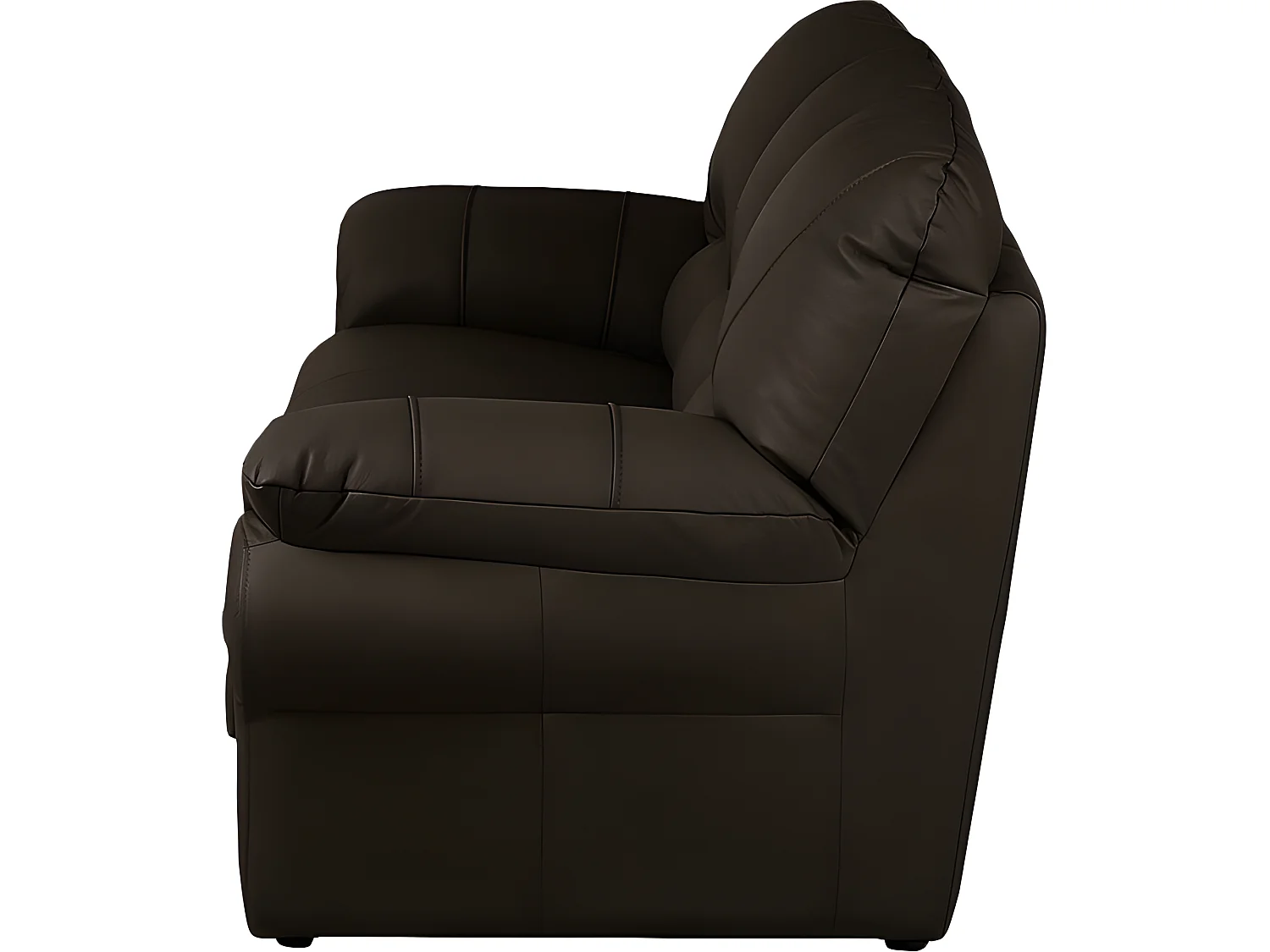 Canapé 3 places en 100% tout cuir italien vachette OSATIS, couleur chocolat