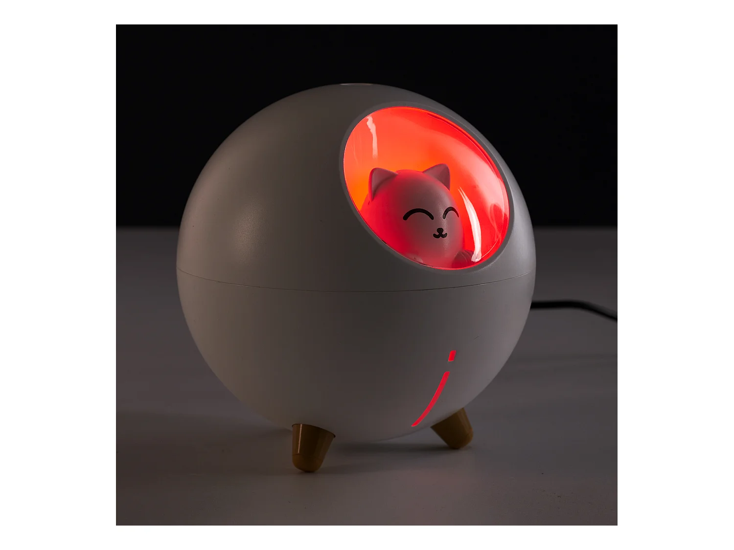 Dyfuzor Perfum LED Kot z Technologią Ultradźwiękową na Zimno i Światłem Zmieniającym Kolor