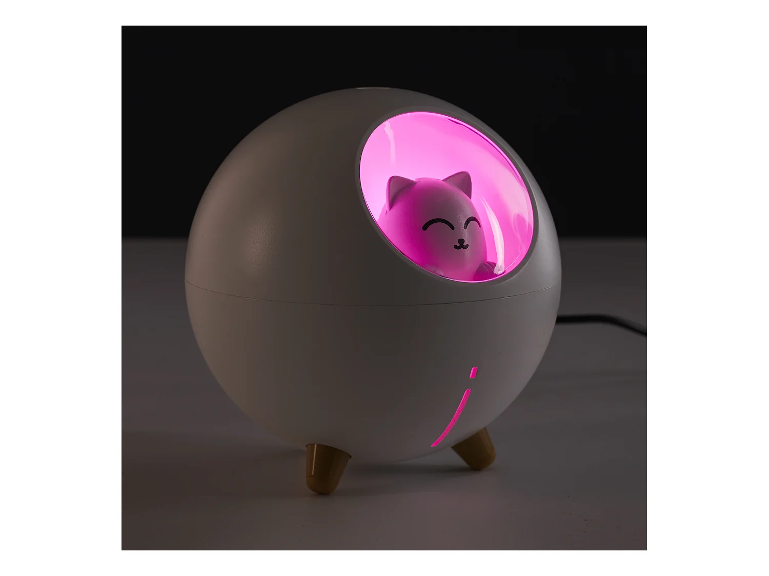 Dyfuzor Perfum LED Kot z Technologią Ultradźwiękową na Zimno i Światłem Zmieniającym Kolor