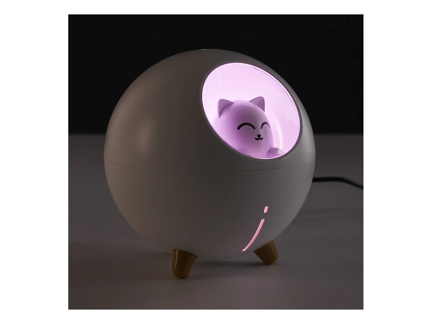 Dyfuzor Perfum LED Kot z Technologią Ultradźwiękową na Zimno i Światłem Zmieniającym Kolor