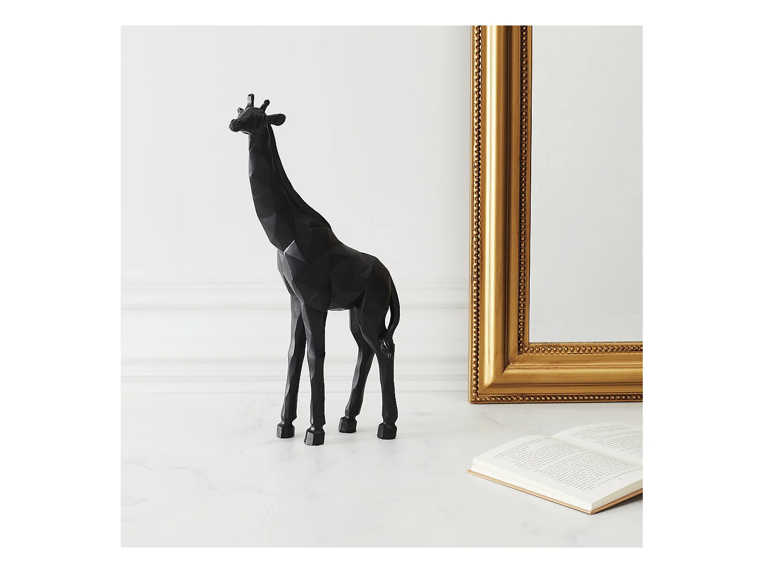 Girafe Origami Noir H40cm Noir