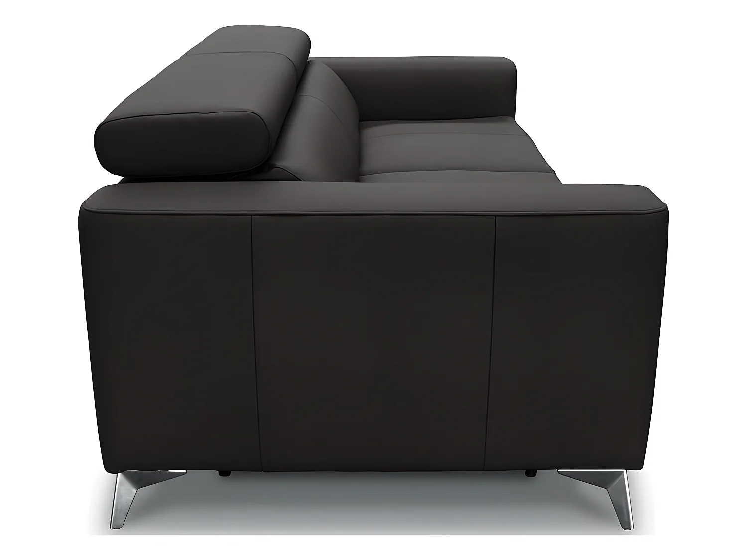 Luxe Italiaanse leren slaapbank MOVIDA, zwart