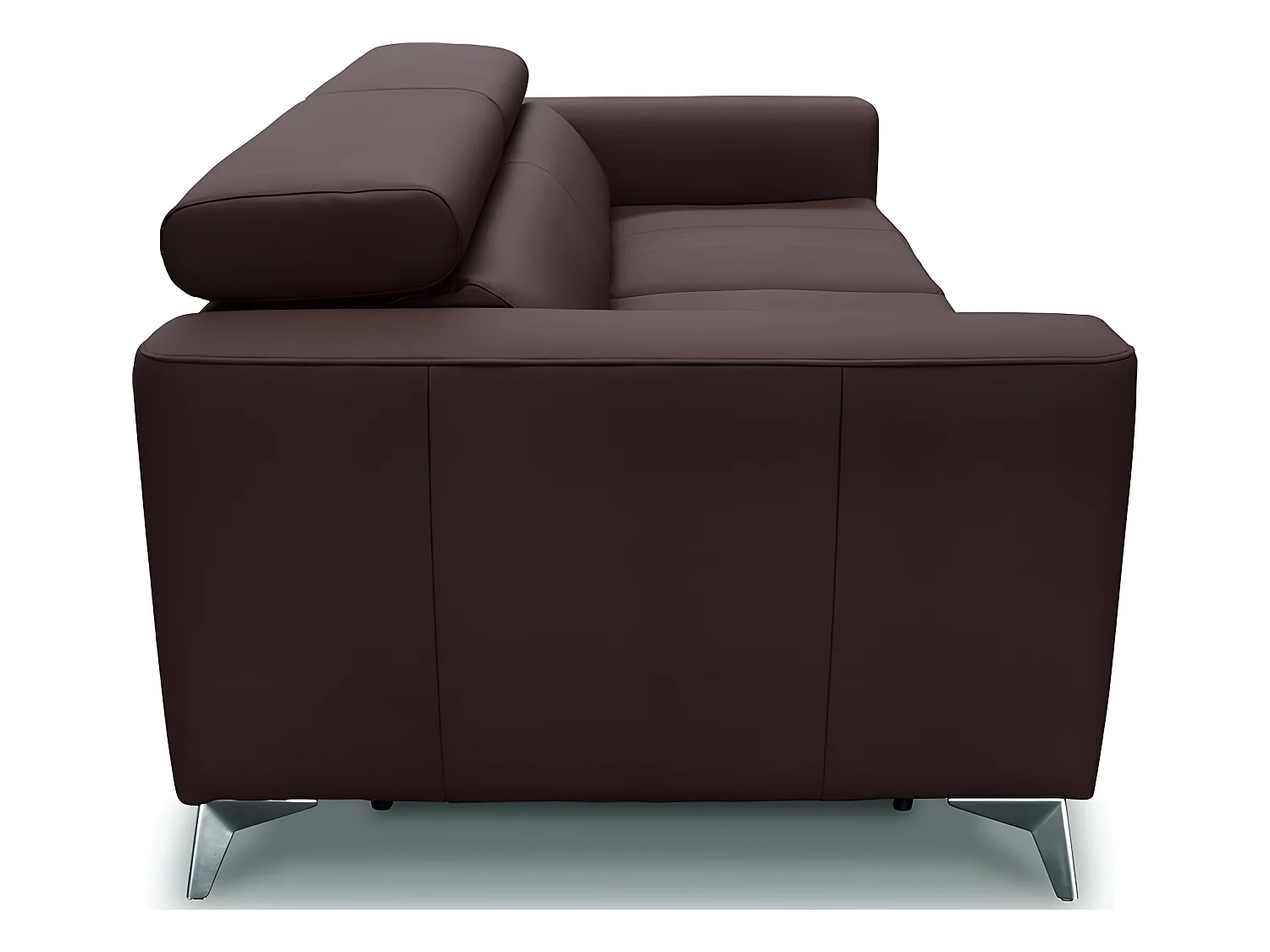 Luxe Italiaanse leren slaapbank MOVIDA, chocolade