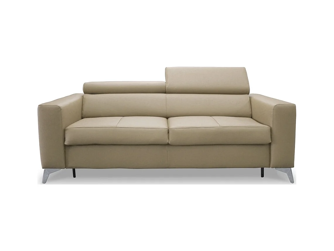 Canapé 3 places convertible en cuir italien de luxe MOVIDA, beige