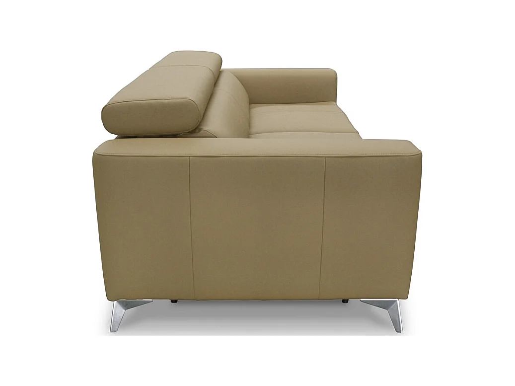 Canapé 3 places convertible en cuir italien de luxe MOVIDA, beige