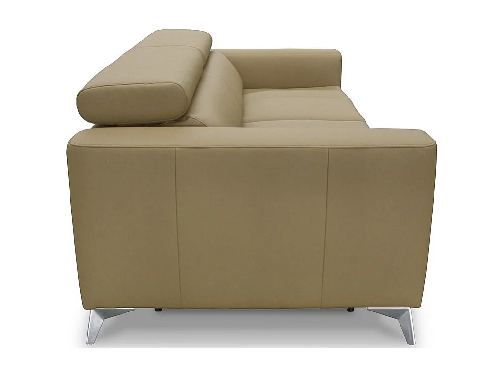 Canapé 3 places convertible en cuir italien de luxe MOVIDA, beige