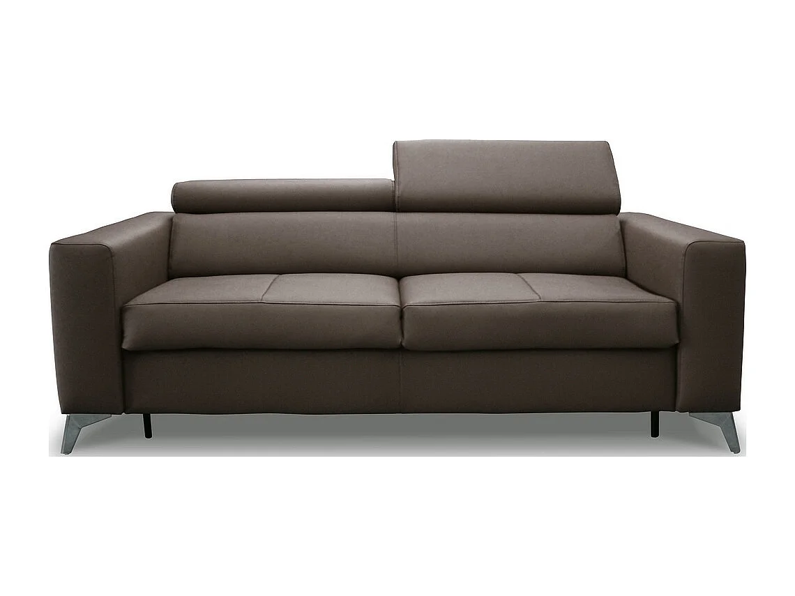 Canapé 3 places convertible en cuir italien de luxe MOVIDA, taupe