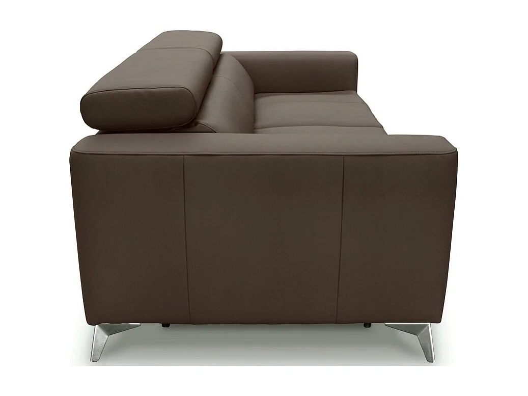 Canapé 3 places convertible en cuir italien de luxe MOVIDA, taupe