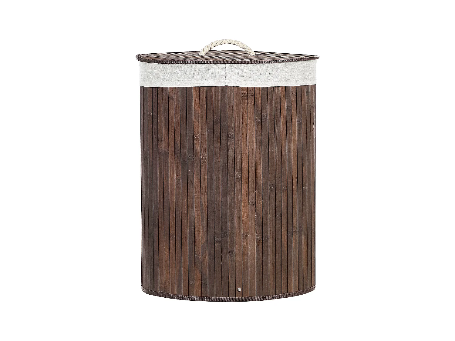 Cesta legno di bambù scuro e bianco 60 cm MATARA