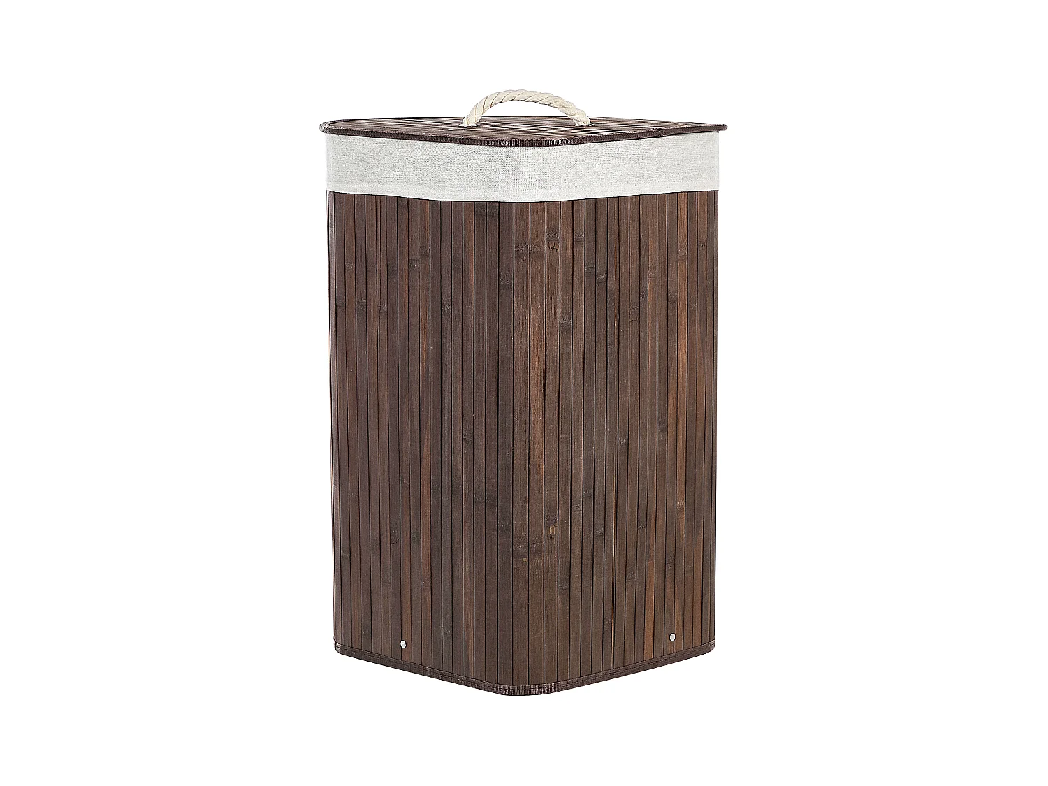 Cesta legno di bambù scuro e bianco 60 cm MATARA