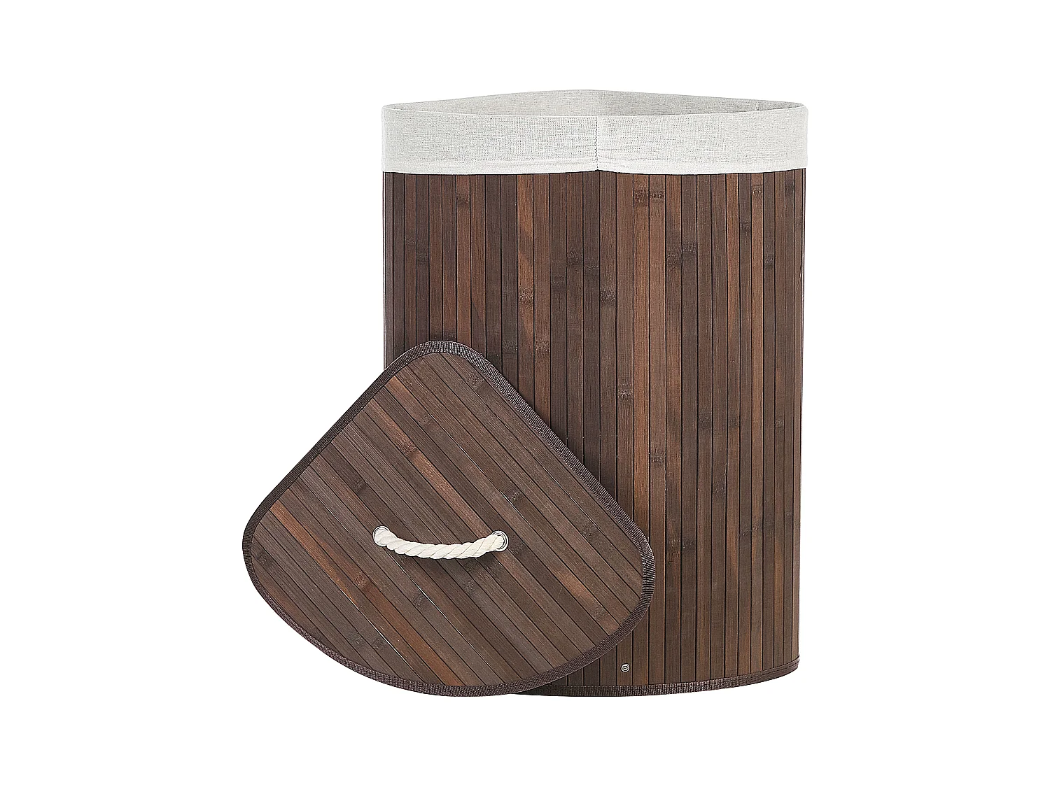 Cesta legno di bambù scuro e bianco 60 cm MATARA