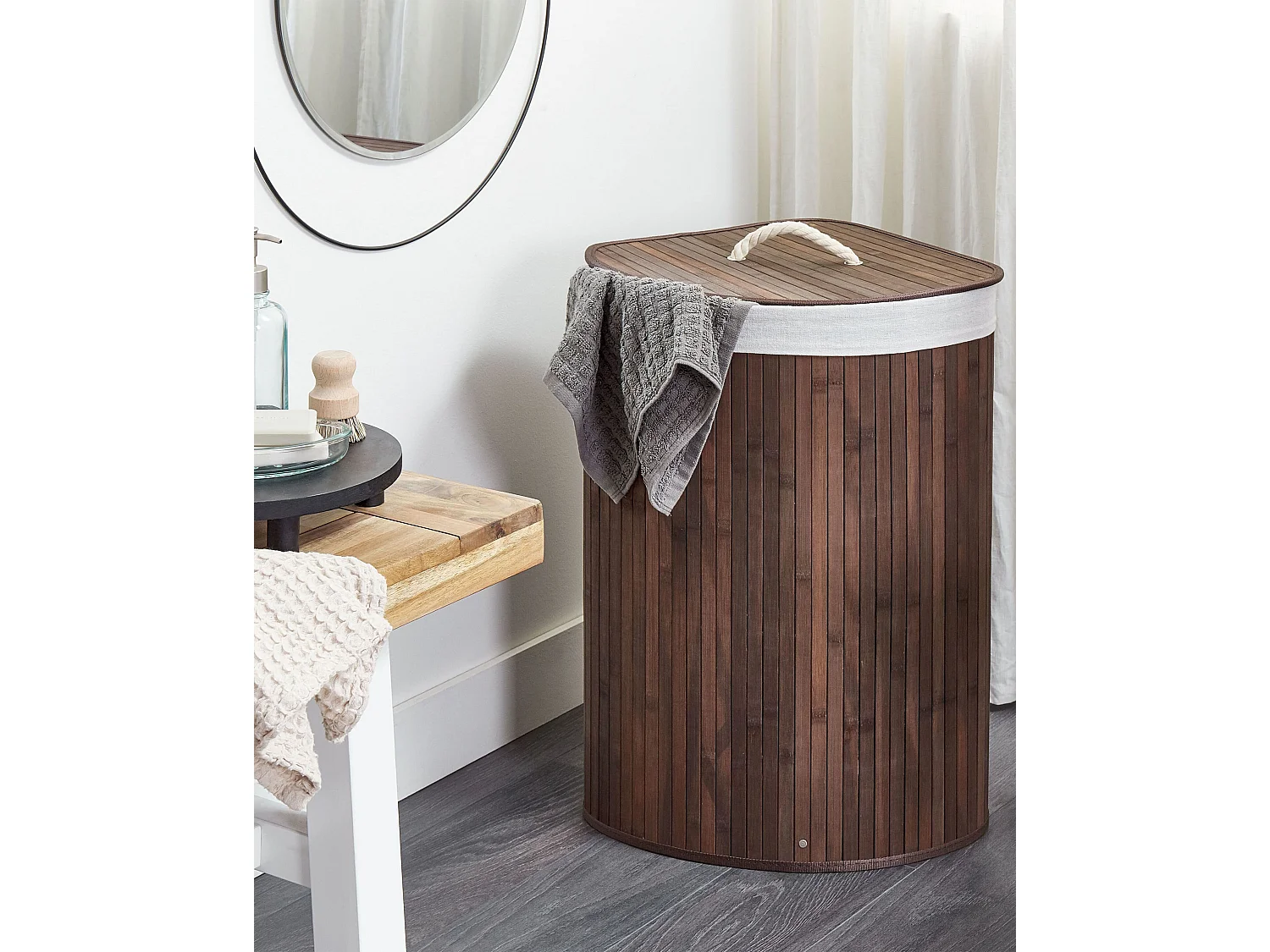 Panier MATARA Bambou Marron foncé 57 L