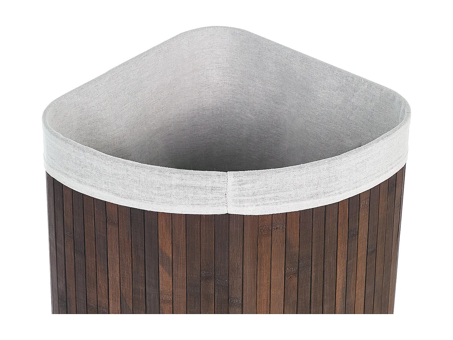 Cesto em madeira de bambu castanha escura e branca 60 cm MATARA