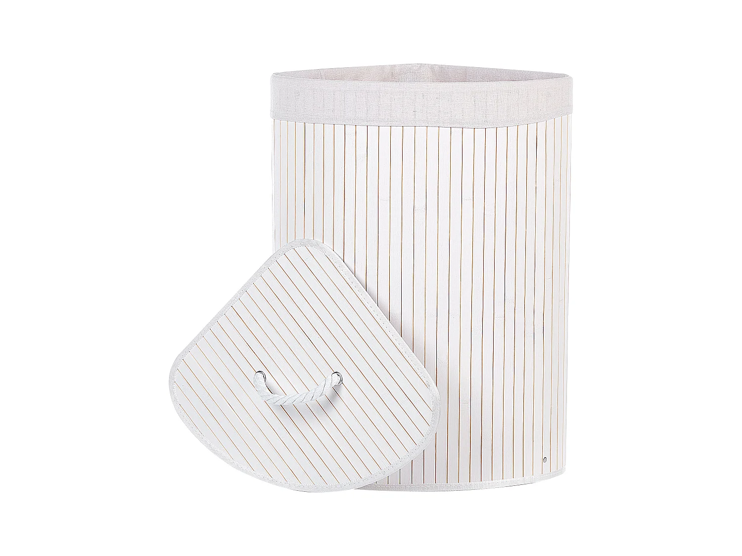 Aufbewahrungskorb MATARA Bambusholz Weiss