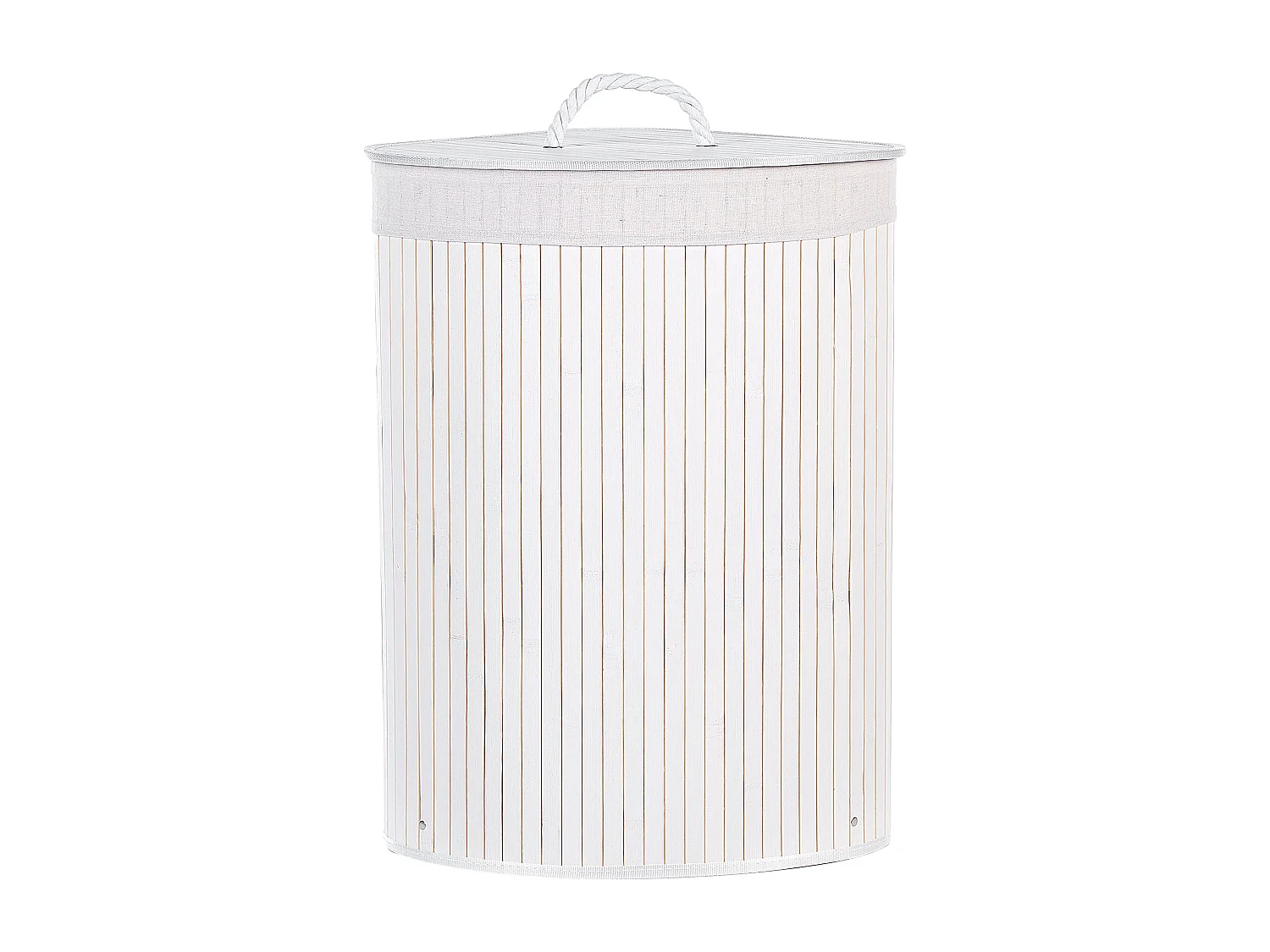 Cesto em madeira de bambu branca 60 cm MATARA