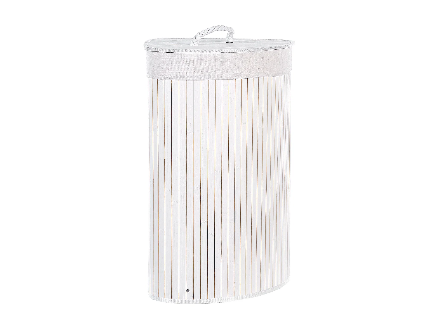 Cesto em madeira de bambu branca 60 cm MATARA