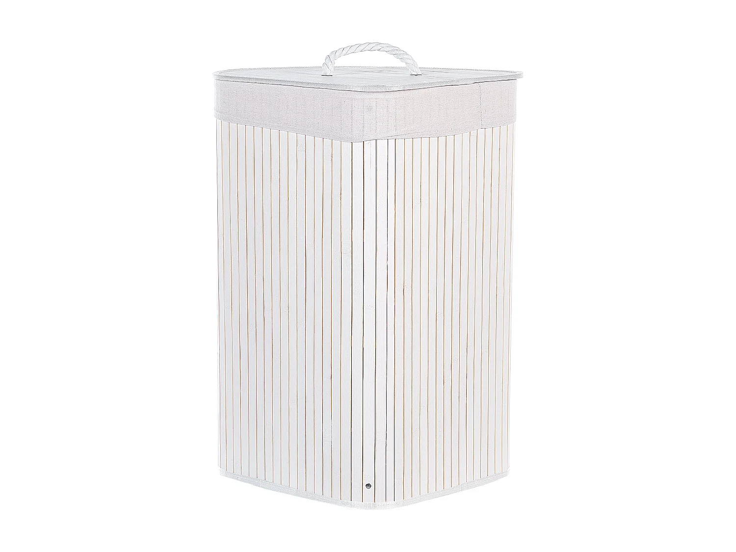 Cesto em madeira de bambu branca 60 cm MATARA