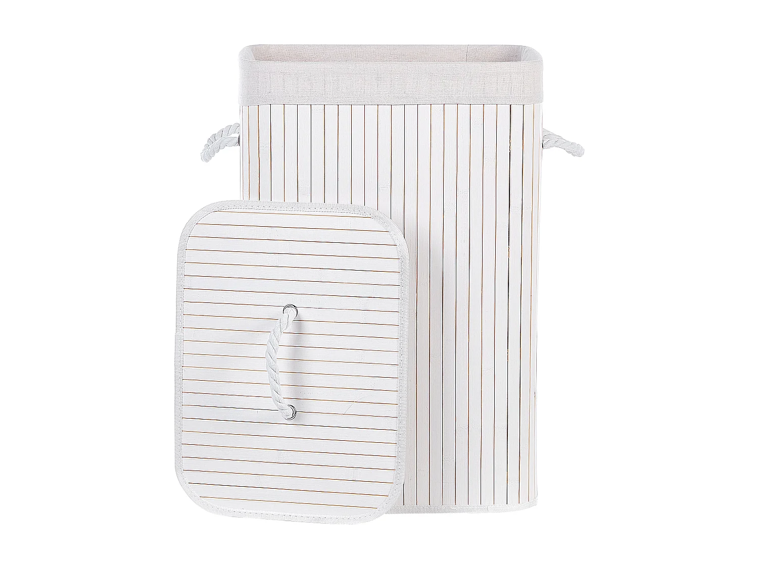 Panier KOMARI Bambou Blanc 72 L
