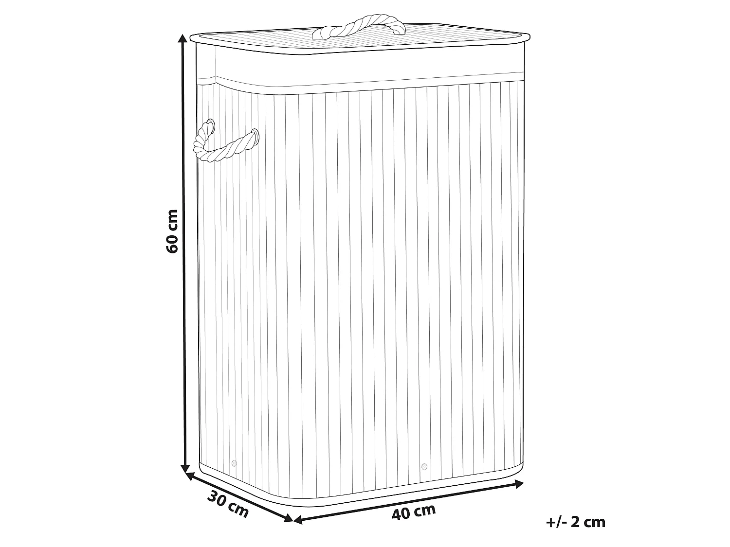 Panier KOMARI Bambou Blanc