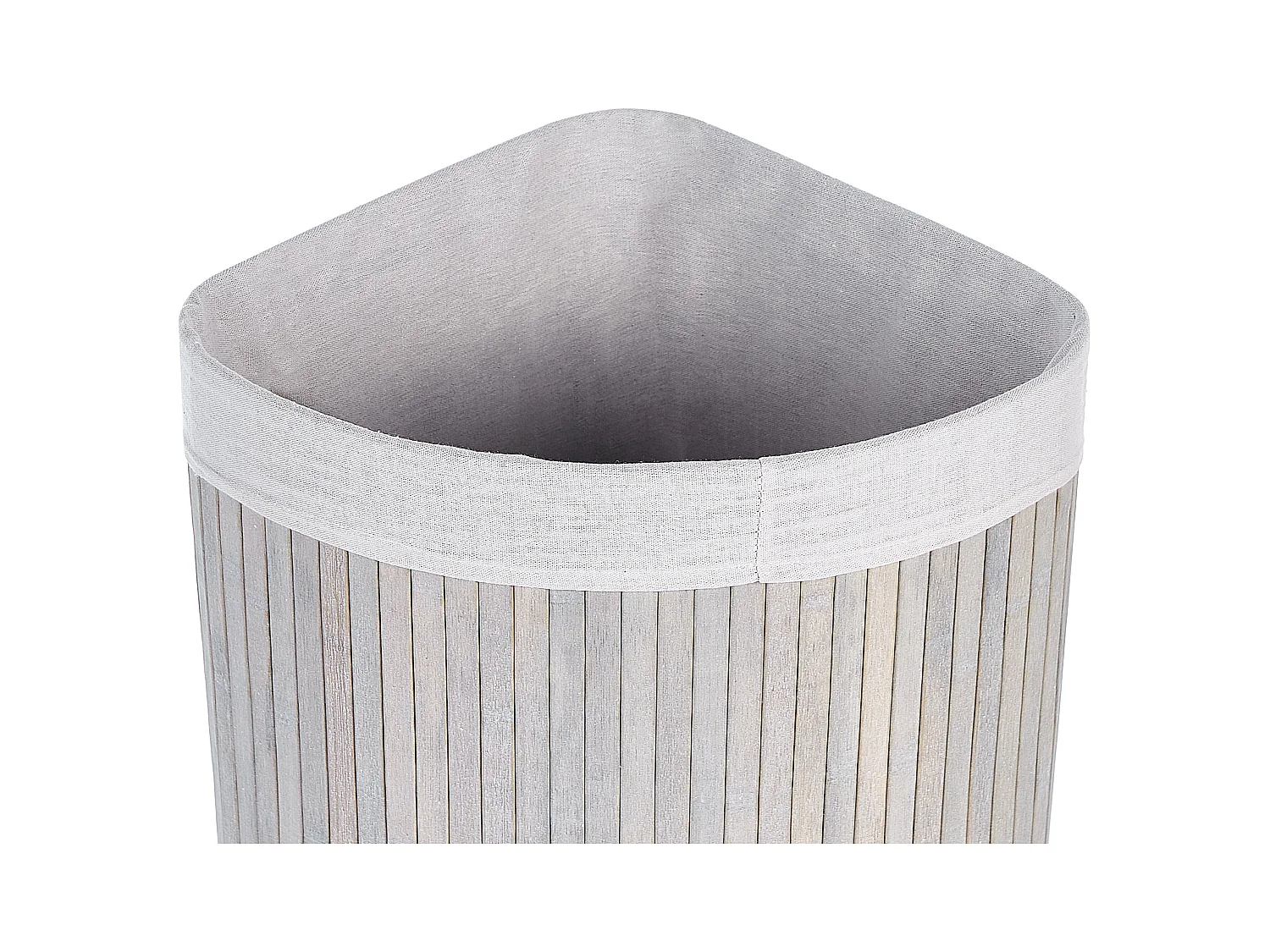 Kosz bambusowy z pokrywą jasnoszary MATARA