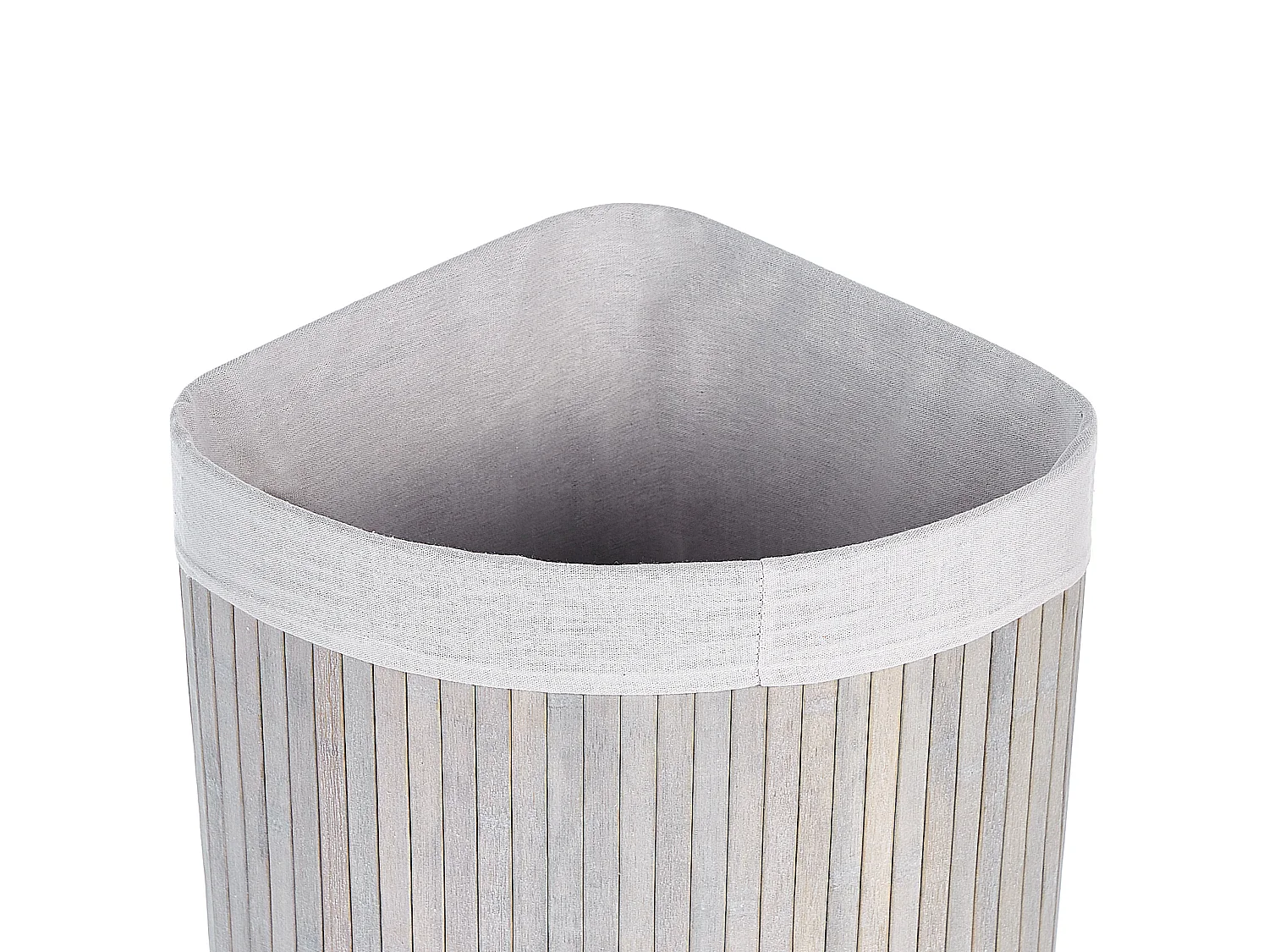 Laundry Basket MATARA Bamboo Light Grey 57 L