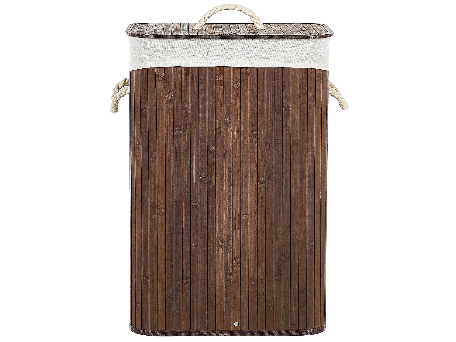 Laundry Basket KOMARI Bamboo Dark Brown 72 L