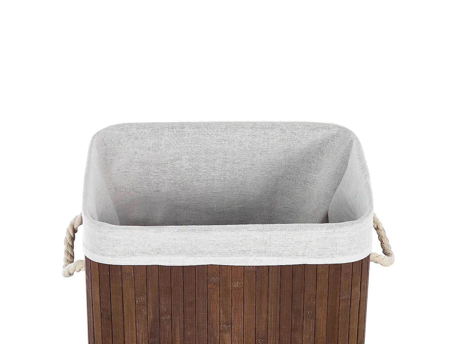 Laundry Basket KOMARI Bamboo Dark Brown 72 L