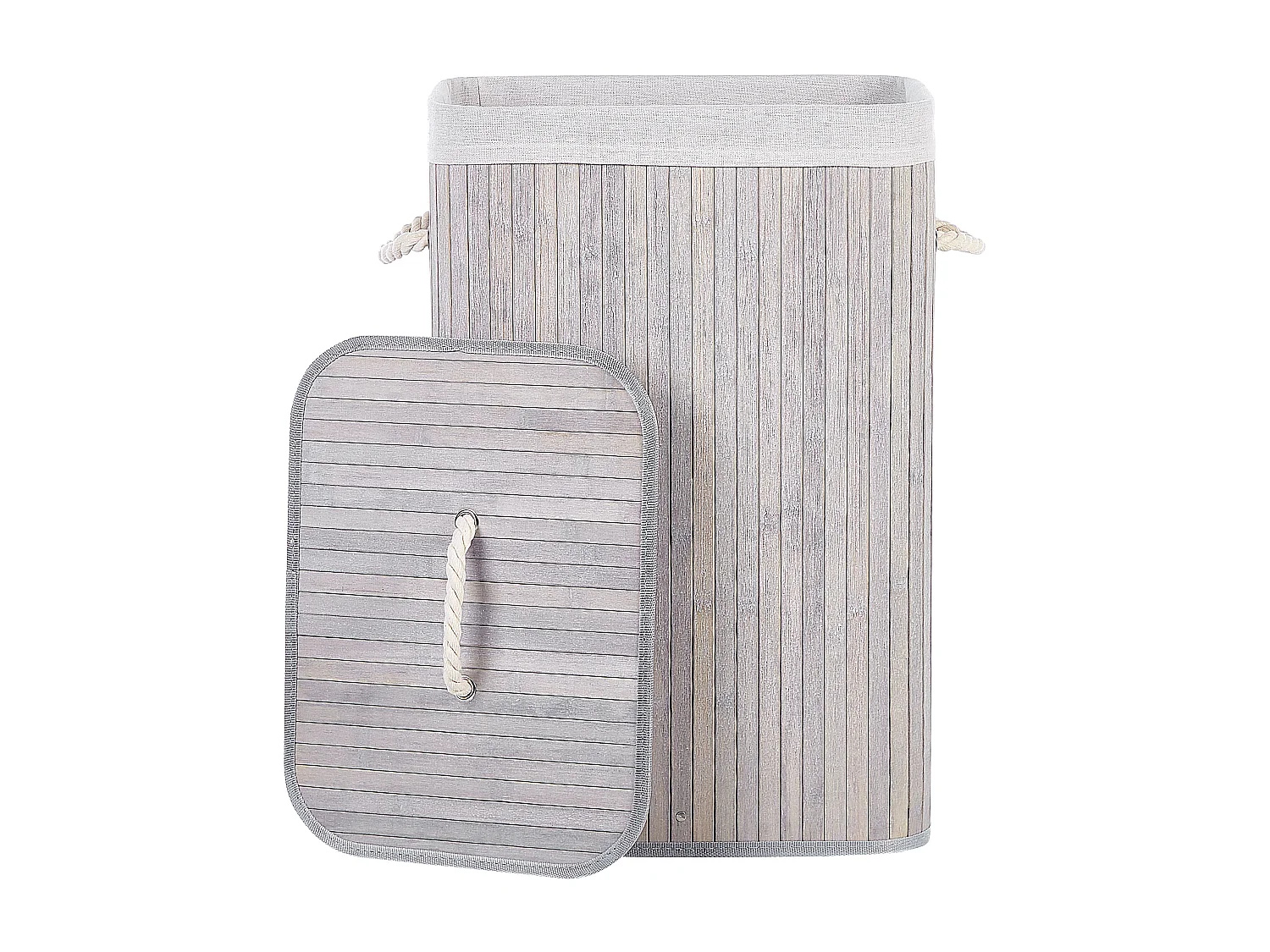 Panier KOMARI Bambou Gris clair 72 L