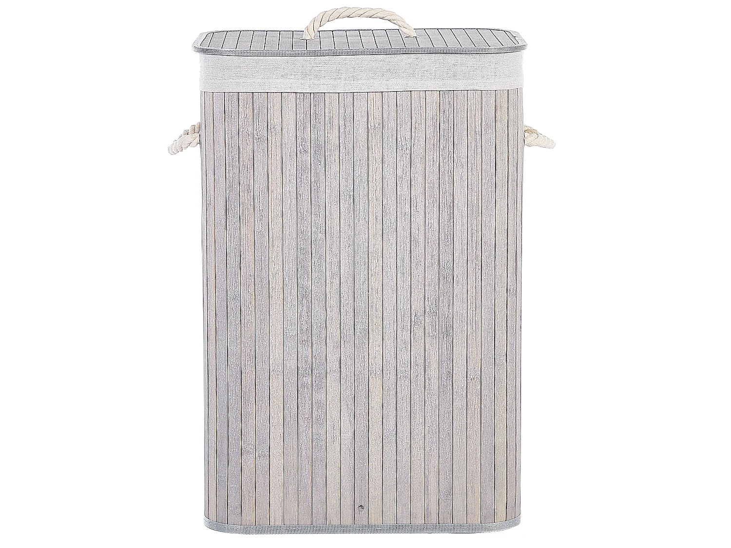 Laundry Basket KOMARI Bamboo Light Grey 72 L
