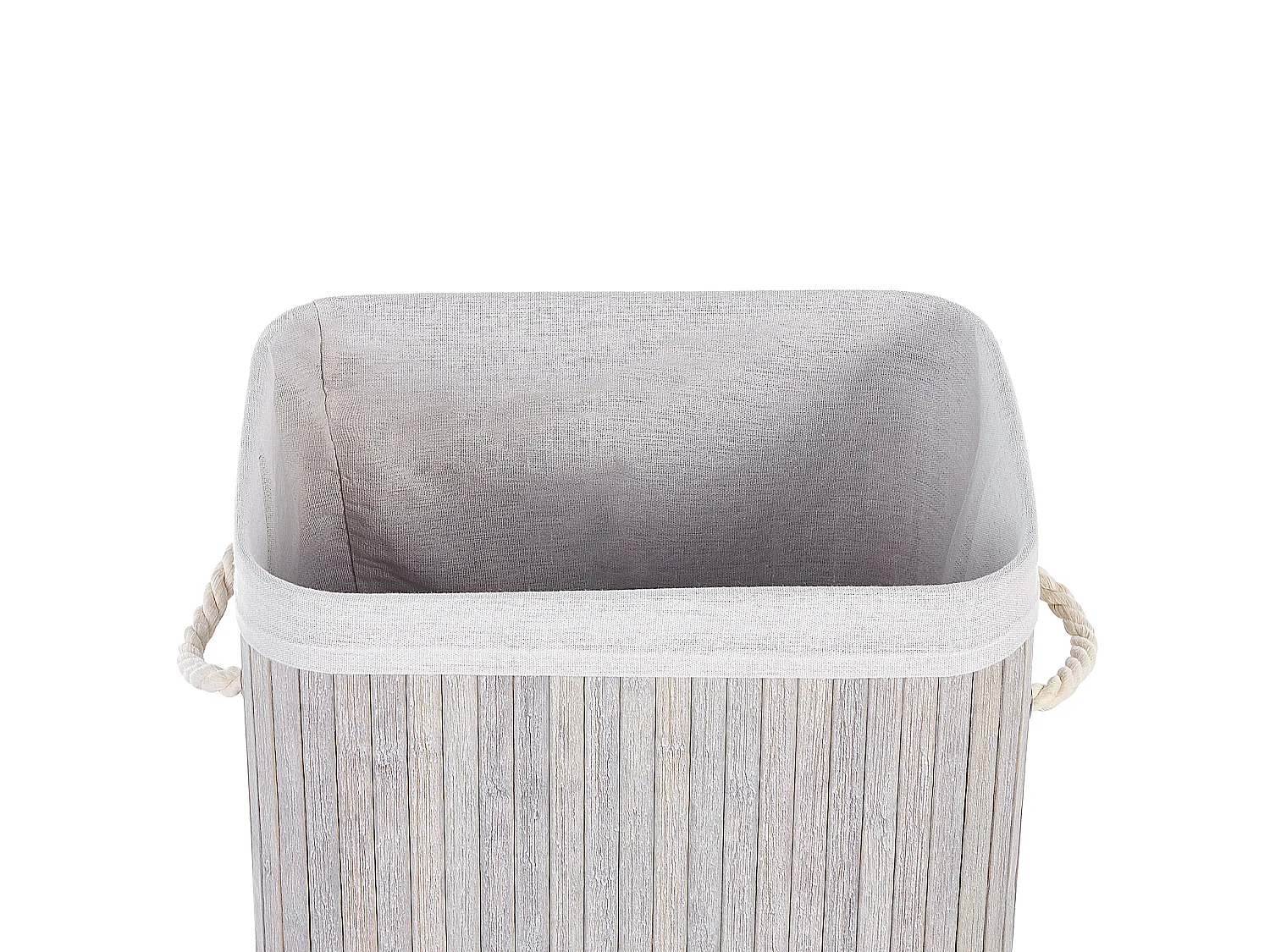 Laundry Basket KOMARI Bamboo Light Grey 72 L