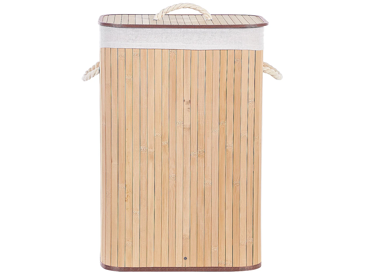 Laundry Basket KOMARI Bamboo Light Brown 72 L