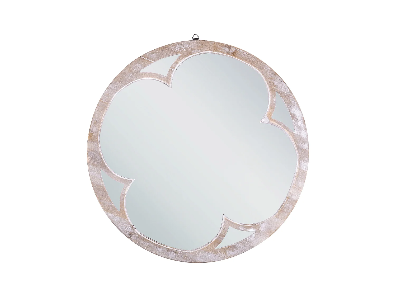 Miroir MONCLOVA 60 cm 60 cm Bois de sapin Marron clair