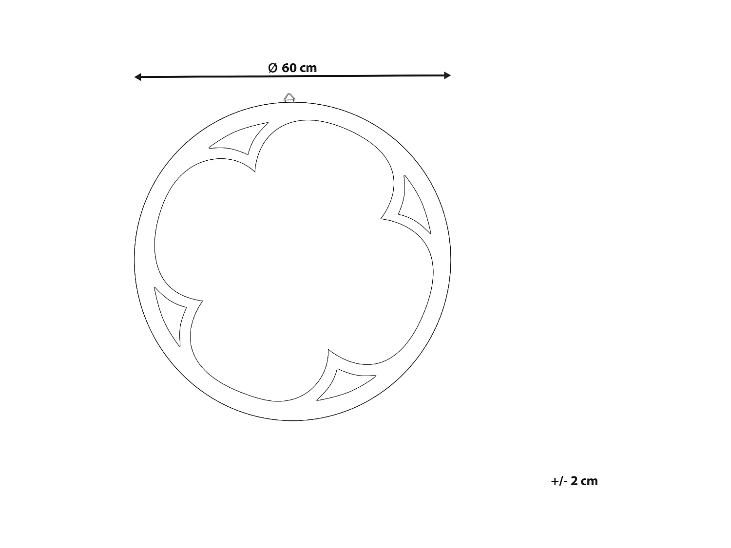 Miroir MONCLOVA 60 cm 60 cm Bois de sapin Marron clair