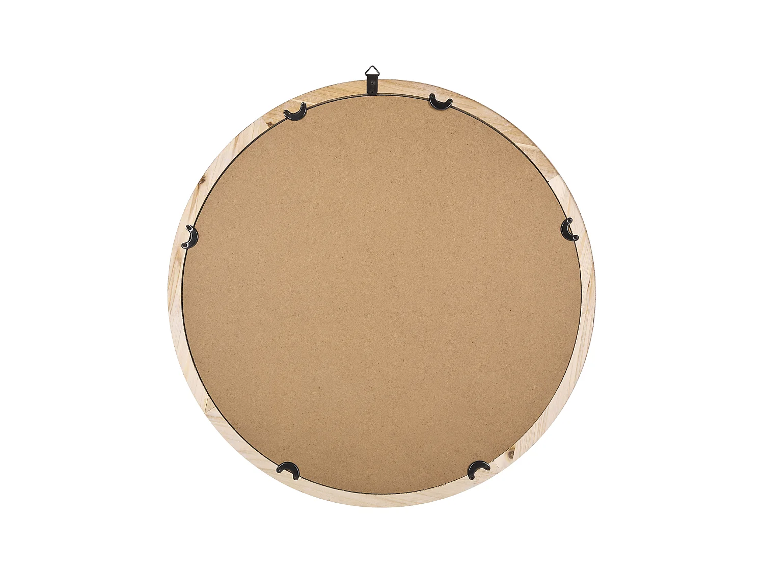 Miroir MONCLOVA 60 cm 60 cm Bois de sapin Marron clair