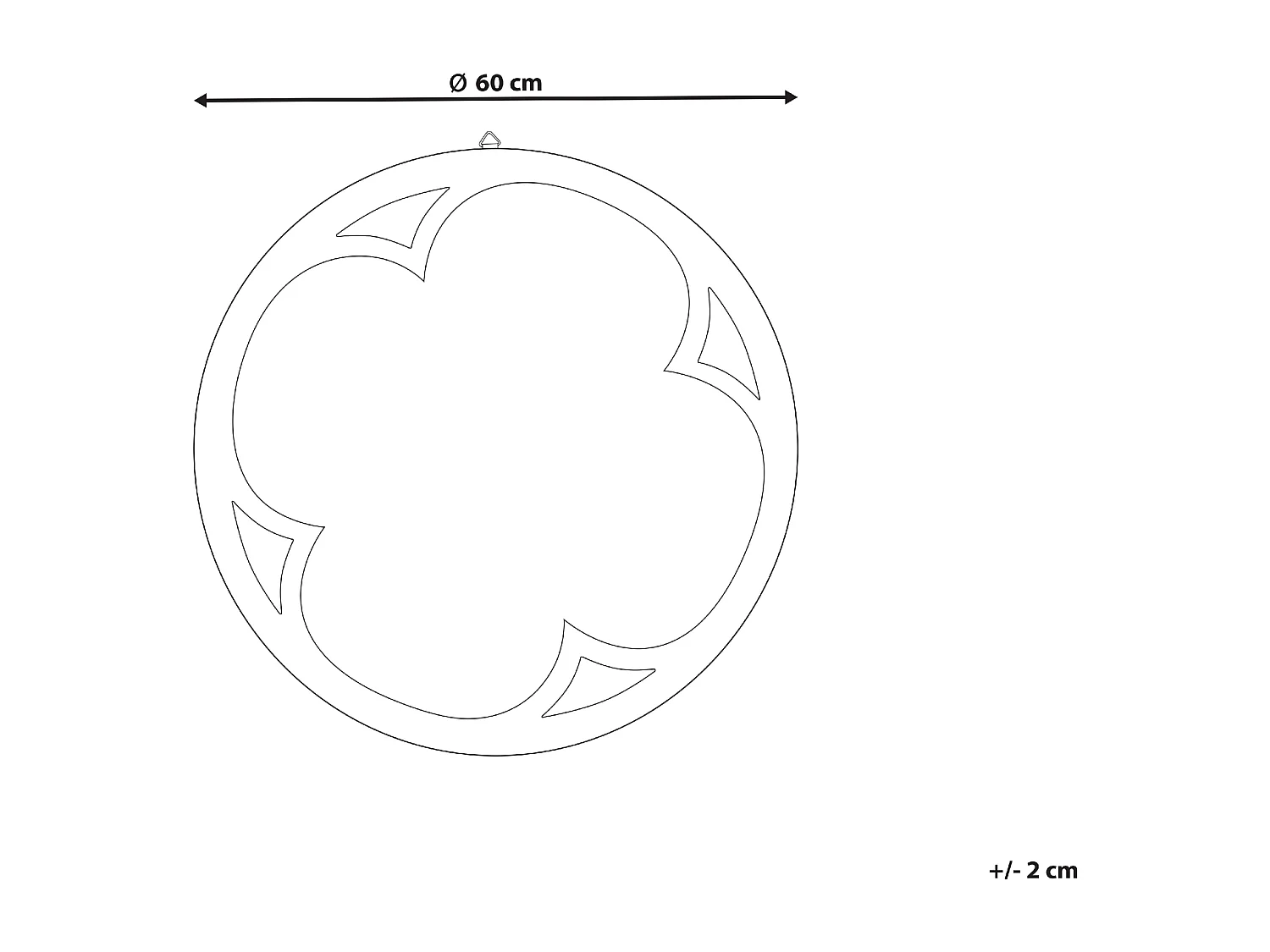 Lustro ścienne MONCLOVA 60 cm 60 cm Jasnobrązowy