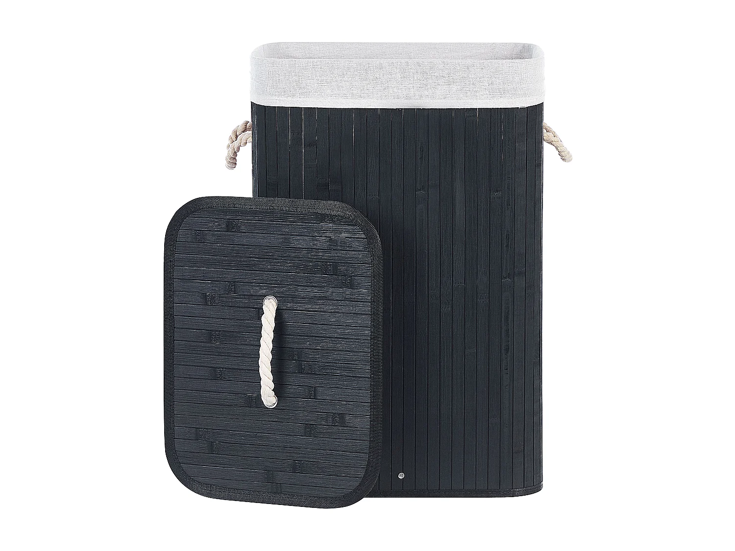 Cesta legno di bambù nero e bianco 60 cm KOMARI