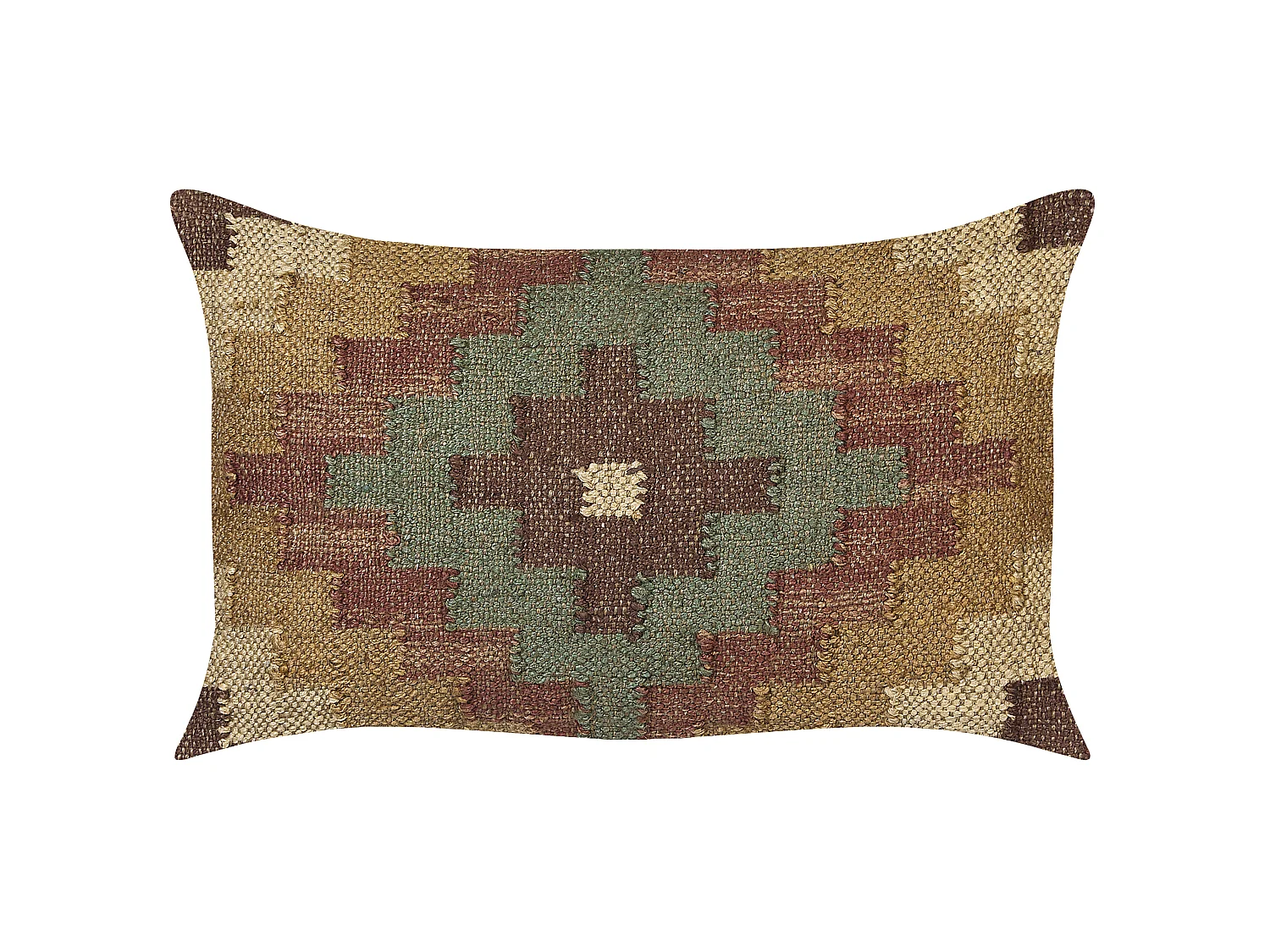 Cuscino decorativo MAGURI Iuta 30 x 50 cm Marrone Trama orientale