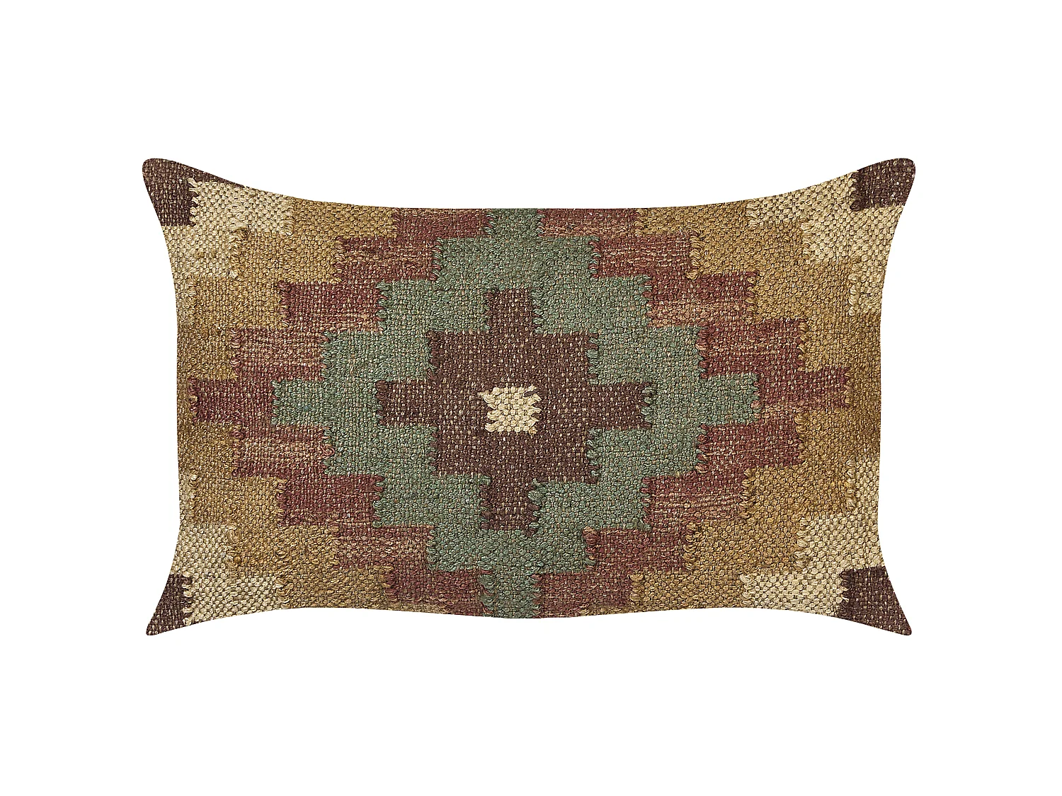 Cuscino decorativo MAGURI Iuta 30 x 50 cm Marrone Trama orientale