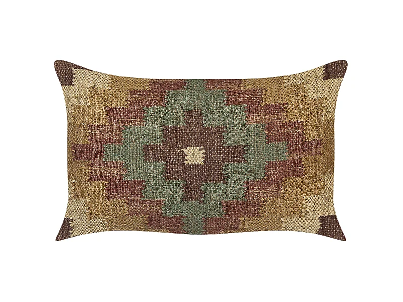 Cuscino decorativo MAGURI Iuta 30 x 50 cm Marrone Trama orientale