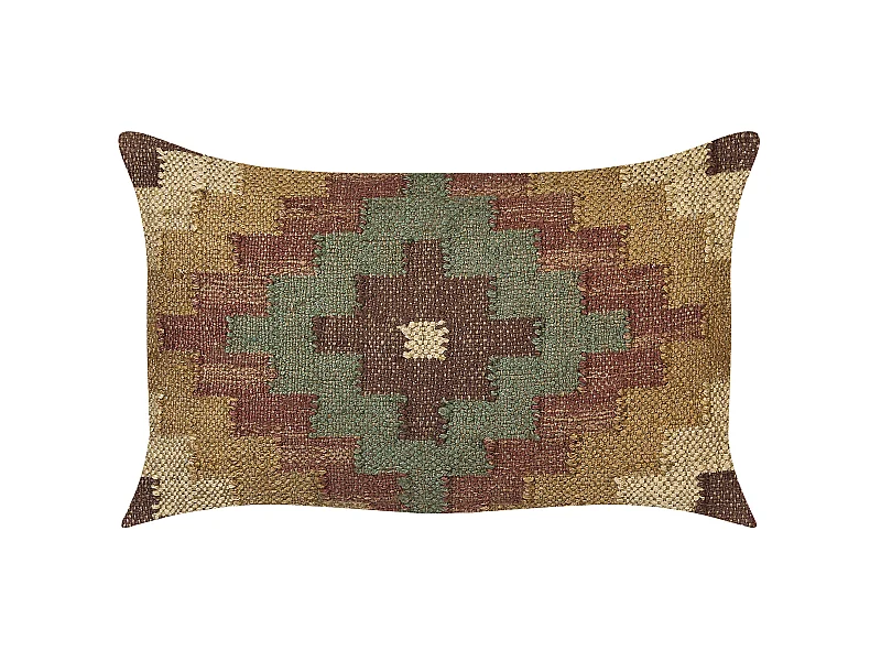 Cuscino decorativo MAGURI Iuta 30 x 50 cm Marrone Trama orientale