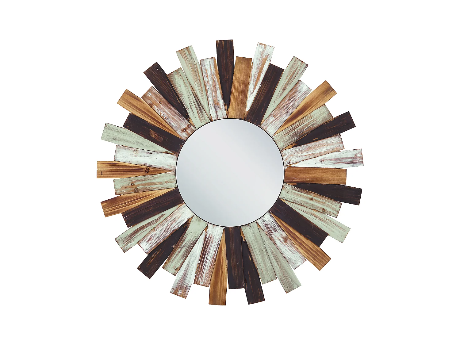 Miroir TAMPICO 75 cm 75 cm Bois de sapin Multicolore