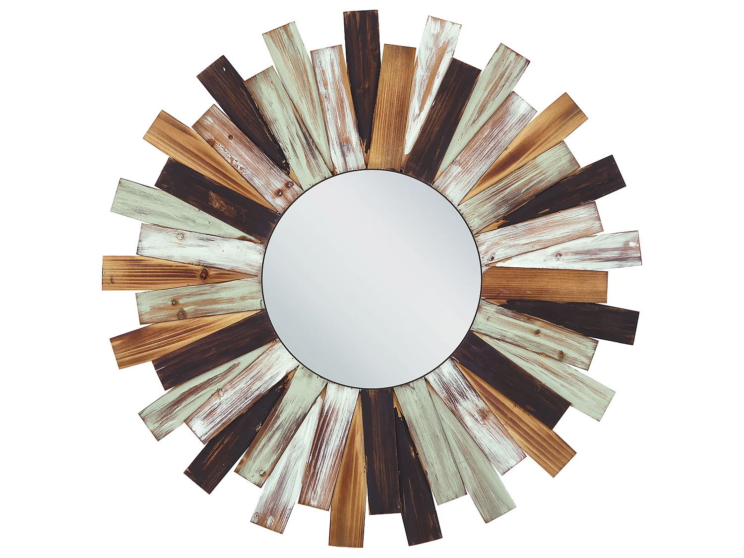 Miroir TAMPICO 75 cm 75 cm Bois Multicolore