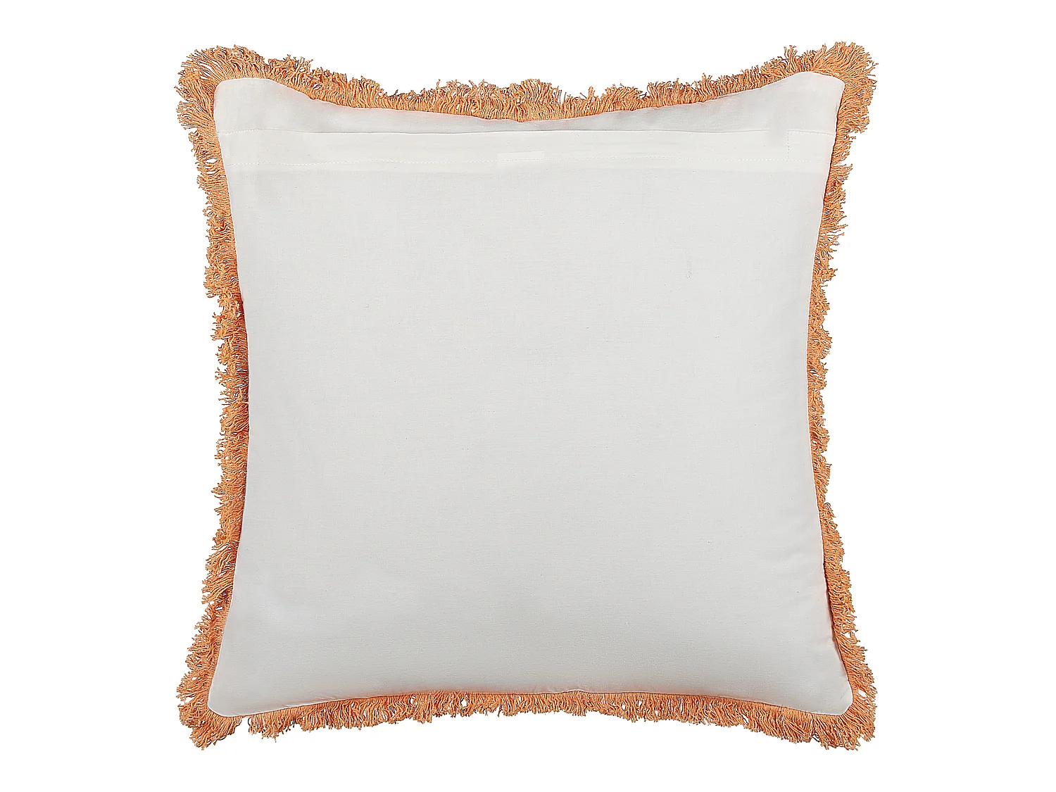 Set di 2 cuscini SATIVUS Cotone 45 x 45 cm Arancione Trama floreale