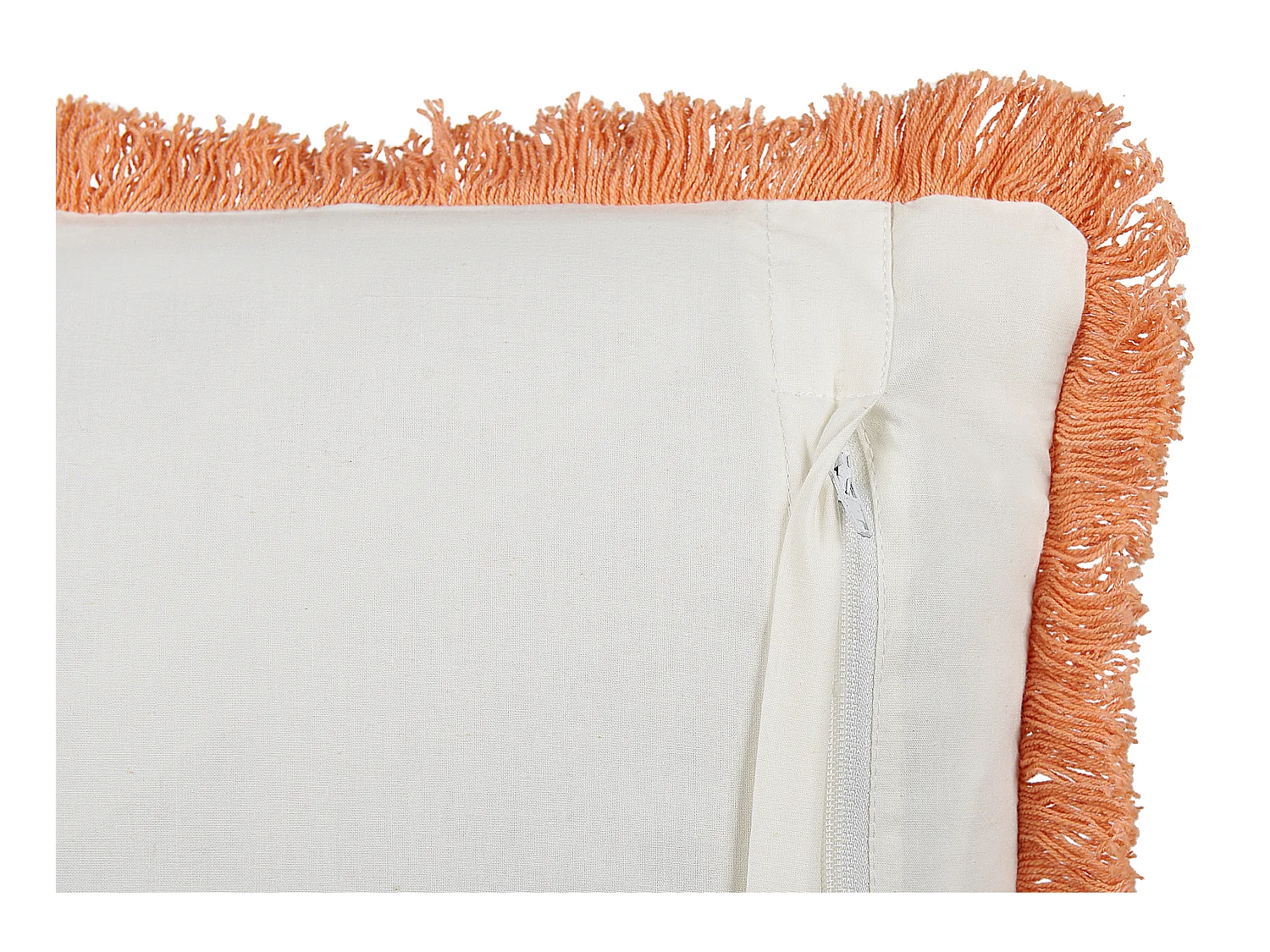 Set di 2 cuscini SATIVUS Cotone 45 x 45 cm Arancione Trama floreale