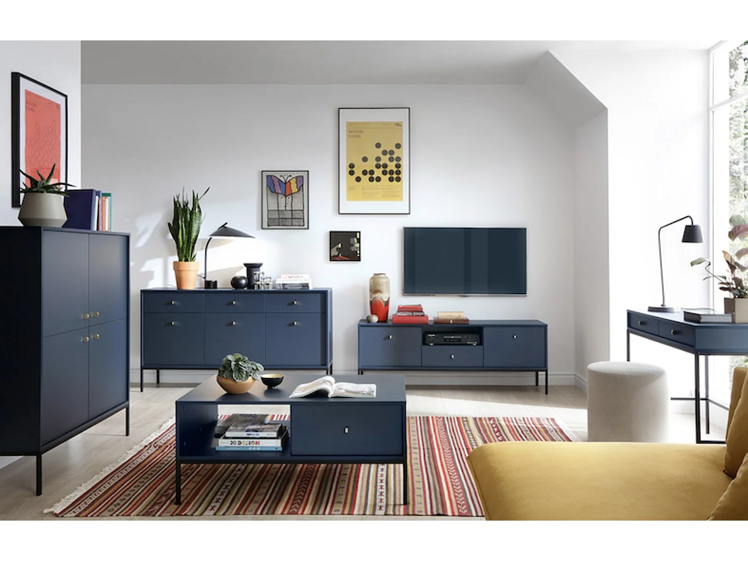 Table basse MONO bleu marine 104 x 46 x 68 cm