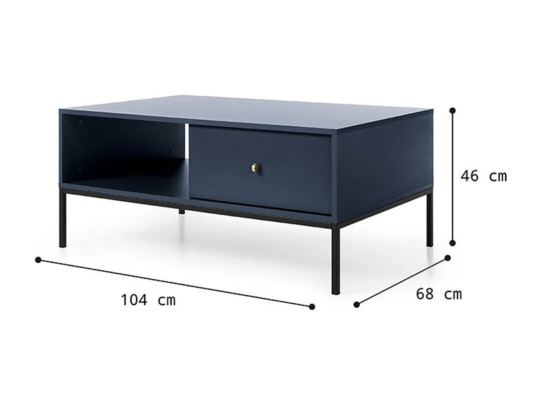 Table basse MONO bleu marine 104 x 46 x 68 cm