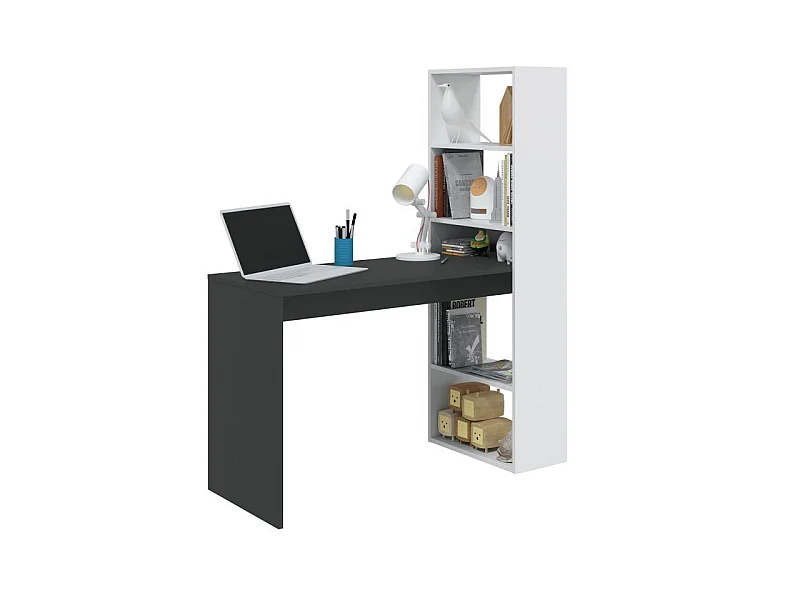 Bureau Kelvin chocolat anthracite