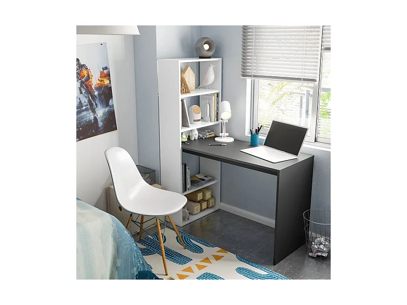 Bureau Kelvin chocolat anthracite